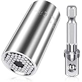 MIMIVIVA Universal Socket Wrench Set, Magical Grip Socket Set Fits Standard 1/4'' - 3/4'' Metric 7mm-19mm with Multi-Function