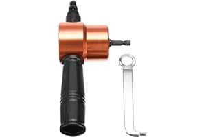Sheet Metal Nibbler Power Drill Nibbler Double Head Metal Sheet Nibbler Drill Attachment with Wrench Parts (Orange)