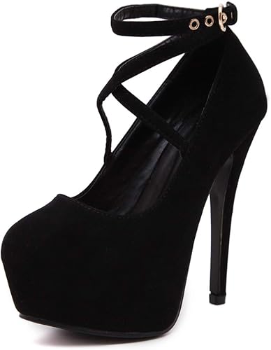 Oranxin Schuhe Damen Pumps Stiletto Plateau Ankle Strap Club Hochzeit Wildleder Abendschuhe Frauen High Heels Amazon De Schuhe Handtaschen amazon de