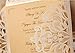 Doris Home Square Ivory Laser-cut Lace Flower Pattern Wedding Invitations Cards Fall Bridal or Baby Shower Invite, Birthday Invitation Wedding Rehearsal Dinner Invites, Autumn Engageme,50pcs