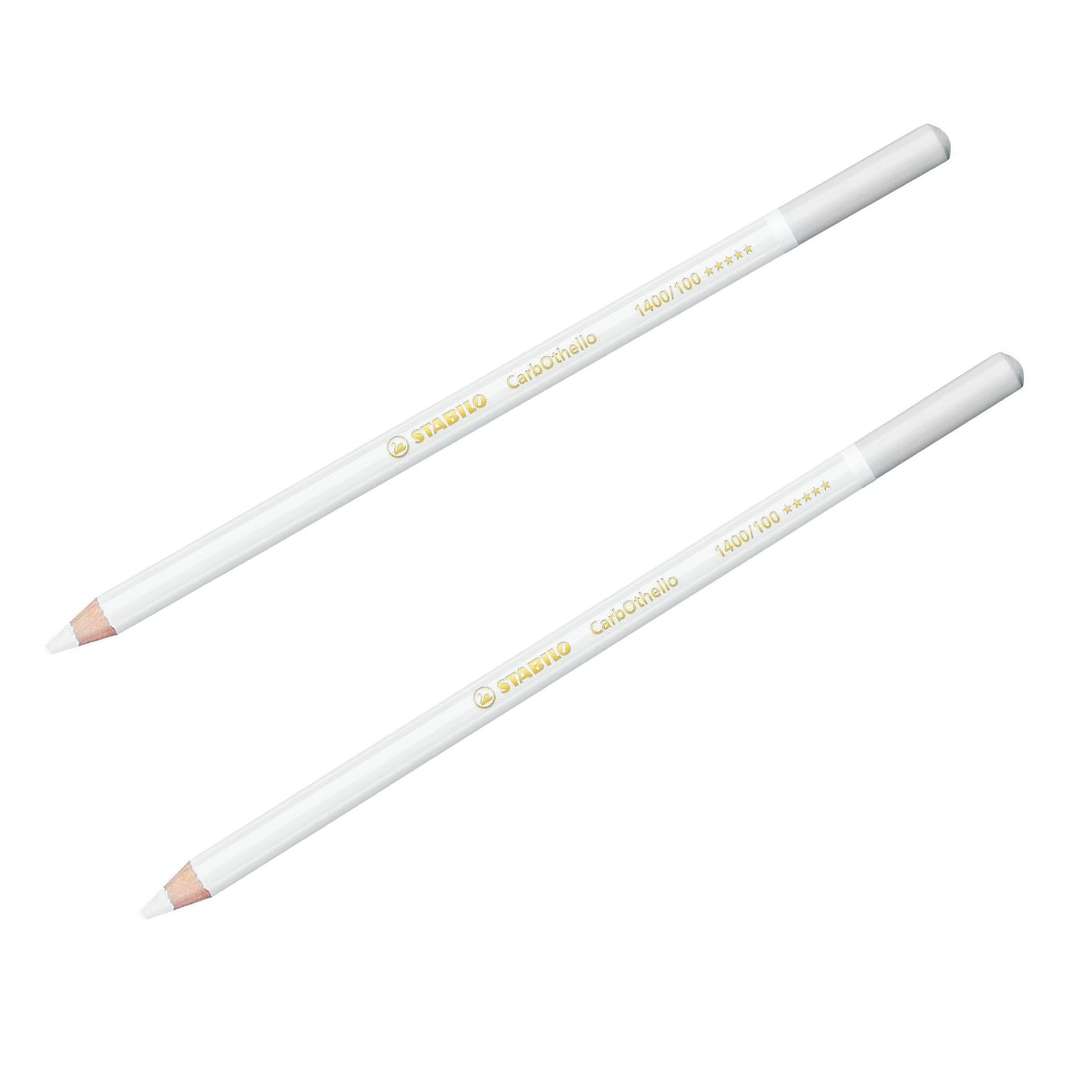 STABILO Chalk-Pastel Pencil CarbOthello - Pack of 2 - Titanium White