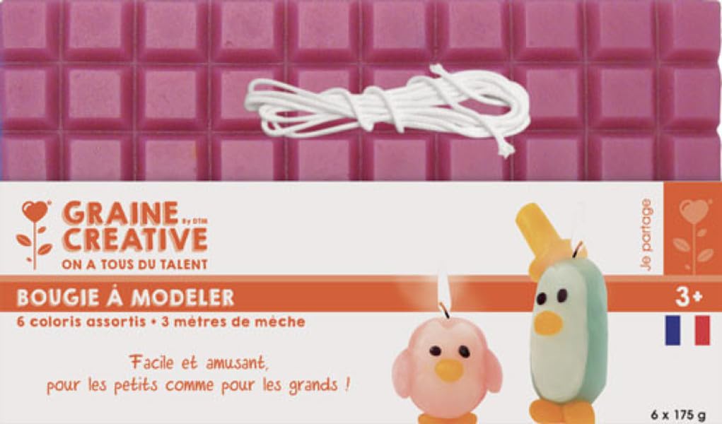 GRAINE CREATIVE 138050 Modelling Candle Wax Multi-Coloured 21 x 6.5 x 12 cm