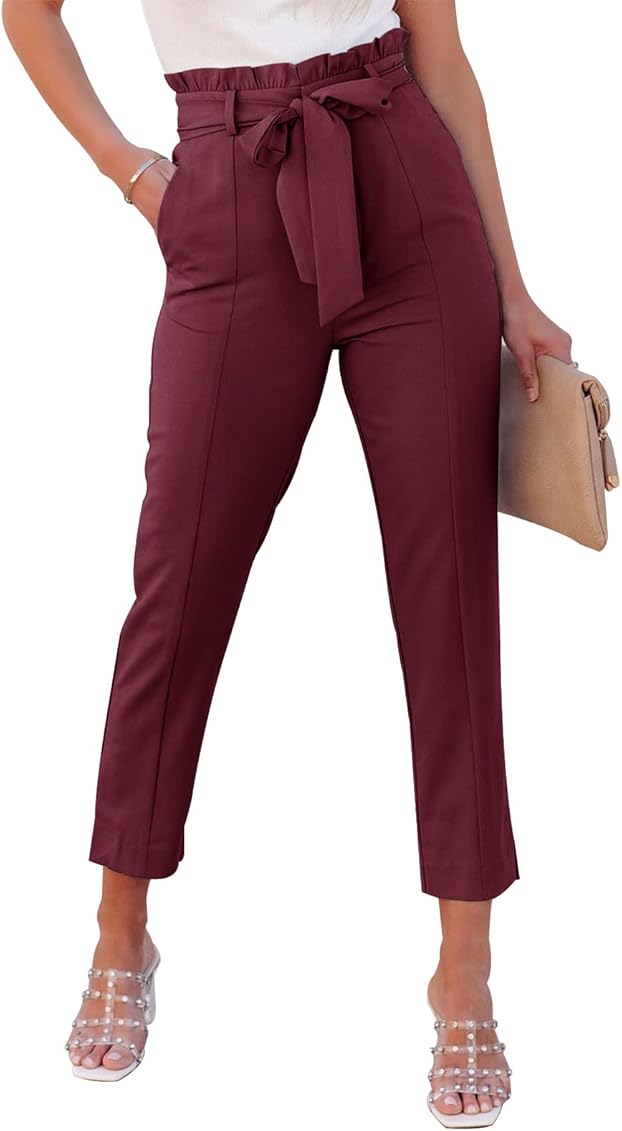 high waisted tie pants