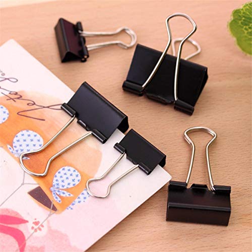 Binder Clips 1.6-Inch Large Paper Clamps, 24 Pack (1.6"- Black)