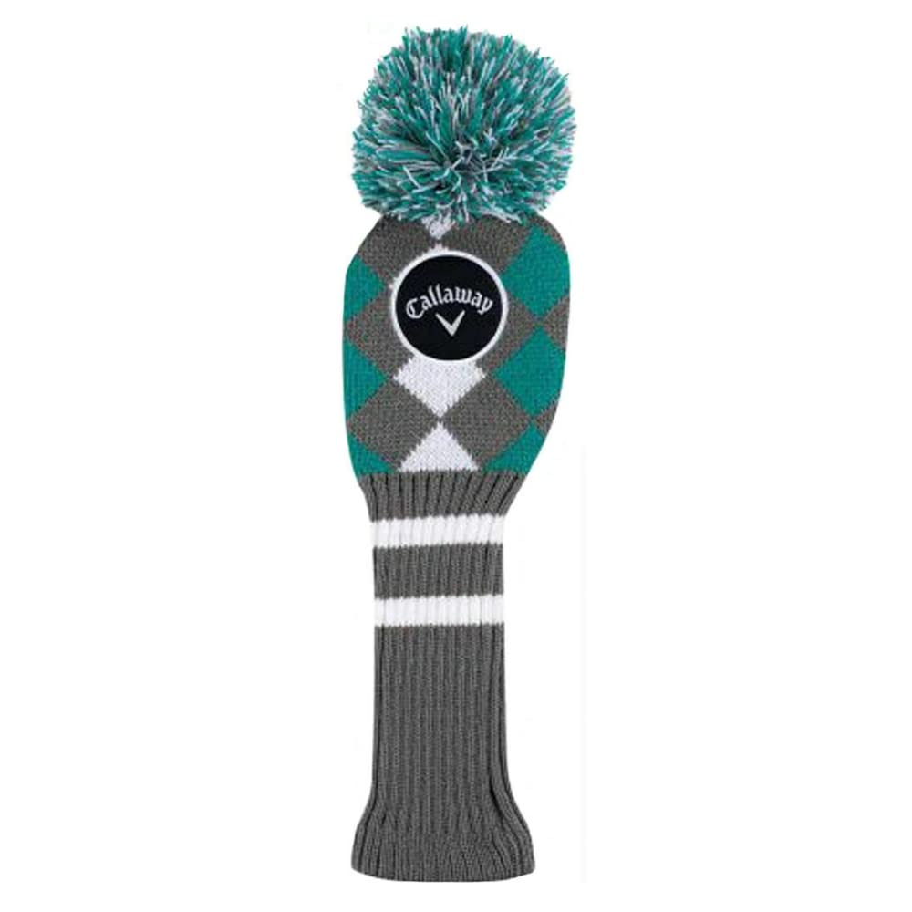 Callaway Pom Pom Driver Headcover, Charcoal/Teal/White