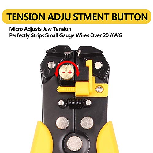 Wire Stripper Automatic Wire Stripping Tool Self-adjusting Cutter Crimper Multi Pliers,With cutting,crimping,stripping function , Equipped with multi-function screwdriver tools