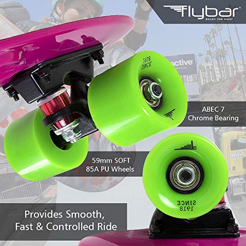 image for Flybar 22 Inch Complete Plastic Grip Tape Cruiser Skateboard Custom No