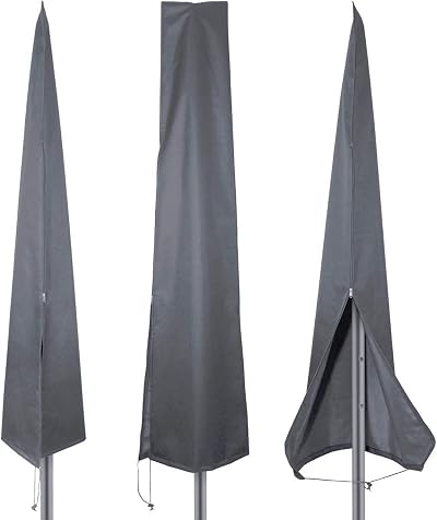 PATIO PLUS Parasol Cover 190x25/50 cm Waterproof 600D Oxford Grey