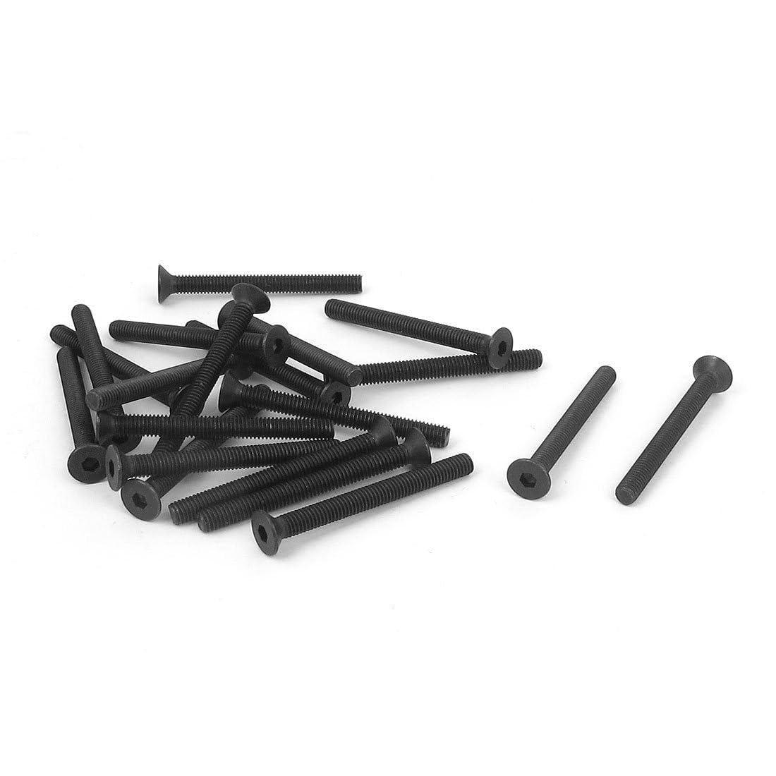 TA-VIGOR 20Pcs Hex Socket Countersunk Head Screw Bolts, M3 x 30mm Alloy Steel Flat Head Socket Cap Screws Bolts Fasteners for Bicycle Motorcycle Repair, Machinery, Household Appliances, Black