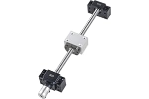 ANWOKIT 12mm Ball Screw Kit SFU1204-500mm RM1204 BallScrew with BallScrew Metal Nut+ Coupler+BK10/BF10 Ball Screw End Supports+1204 Ball Screw Nut Housing for CNC Machine