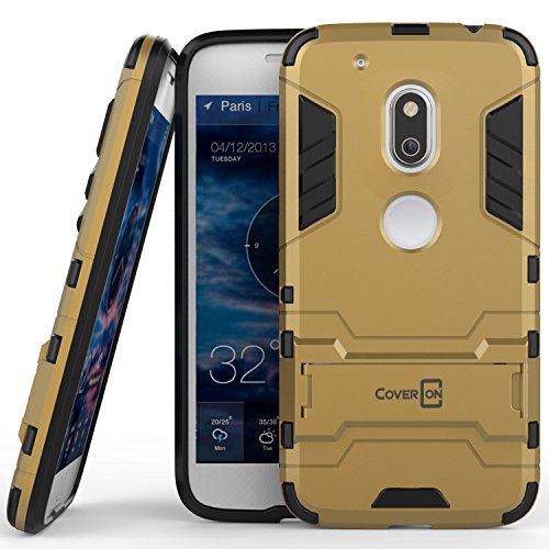 Moto G4 Play Case, Moto G Play (4th Gen.) case CoverON [Shadow Armor Series] Hard Slim Hybrid Kickstand Phone Cover Case for Motorola Moto G4 Play / Moto G Play (4th Gen.)- Gold