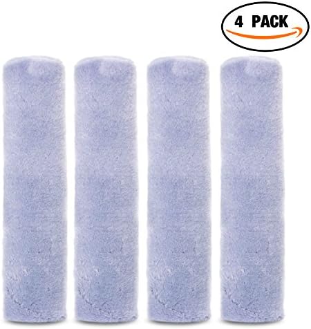 4 pack Soft Faux Sheepskin Seat Belt Shoulder Pad, GOOACC Car Accessory Protective Pad for Comfortable Driving, Gray