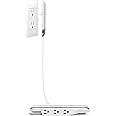 Ultra-Thin Outlet Concealer with Cord Concealer Kit, Extension Cord 6 feet, Power Strip 3 Outlets, Universal Size, ETL Certified (Ideal for Livingrooms & Bedrooms)