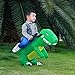 Halloween T-Rex Costume Inflatable Dinosaur Suit Halloween Dino Theme Party Dress Blow Up Costume Adult/Child (Child Green)
