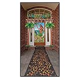 Beistle 54662 Hot Coals Runner, 24" x 10', Black/Orange/Yellow