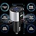 Bluetooth FM Transmitter, ESOLOM in-Car FM Radio Adapter Hands-Free Calling, Car Charger, MP3 Player Car Kits Dual USB Port Charger 5V/2.4A&1A, Support Voltage Detection (Sliver)