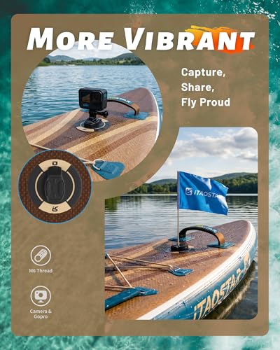 iTAOSTAR Wild 11'×36"/11'6"×34"/12'6"×33" Inflatable Paddle Board with Seat, One-Stop Premium SUP Board Gears, Tailored 5 Fins, Stable Inflatable Stand Up Paddle Boards for Youth/Adults of All Levels