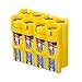 Storacell AAA8pkCY by Powerpax AAA Battery Caddy, Yellow, Holds 8 Batteries
