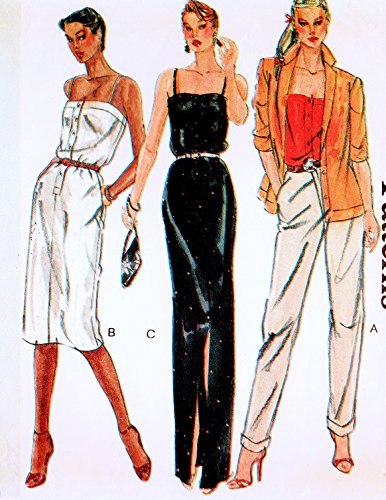 Very Easy Vogue 7623 Misses Loose Fitting Evening Dress Or Top and Jacket, Vintage Sewing Pattern Check Offers for Size