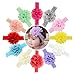 BENECREAT 18 Yards Lace Fabric Stretch Elastic 1.57 inches Wide Trim Lace for Headbands Garters Wedding Bouquet Making - 18 Colors 1 Yard Each