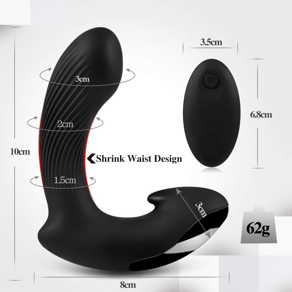 Fondlove Analvibrator Prostata Vibratoren Männer/Frauen Prostate Stimulator für Anfänger mit Fernbedienung 7 Vibrationsmodi 100% Medizinisches Silikon Sexspielzeug