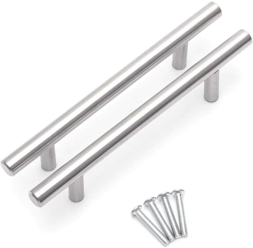 SAMNATE Premium 10 Pack with 4 Screws, 128mm Stylish Kitchen & Wardrobe Door Handles, Perfect for Home Furniture - Image 5