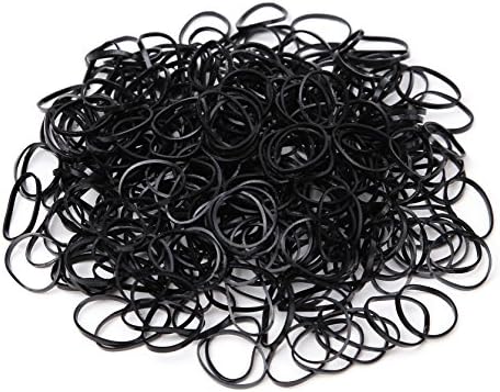 3200 PCS Baby Girl's Kids Black Hair Holder Hair Ties Elastic Rubber Bands Hair Bands Hair Elastics Toddler No Crease Ponytail Holder Tiny Soft Rubber Bands