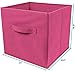 Greenco Foldable Storage Cubes, 6 pcs (Pink) | Closet Organizer Storage Basket/Box/Bin/Shelf | Cube Storage Organizer | Collapsible Storage Bins Boxes | Non-woven Cloth Fabric Bin Drawers/Baskets