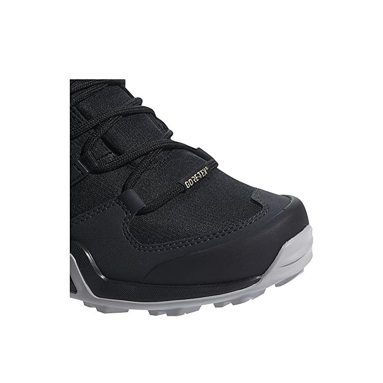 adidas Women's CM7651 Terrex Swift R2 Mid Gore-Tex Hiking Boot, Black/Black/Ash Green - 9 M 