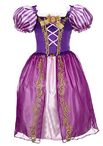 WSPLYSPJY Girls Princess Rapunzel Dress up Fairy Tales Costume Party
