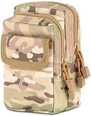 liangdongshop Multipurpose Double Zipper Molle Tactical EDC Utility Gadget Pouch Waist Bag Smart Phone Holster