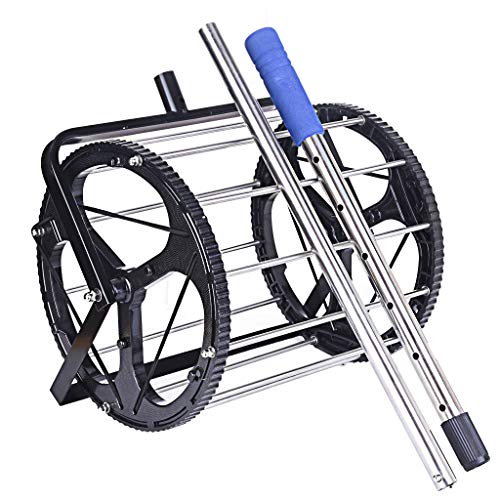 Uplord 2-in-1 Tennis Ball Baseball Collector Ball Hopper,Fashion Practical Tennis Picker Automatic Pick-up Basket Receive Ball Frame,Can Store Over 50 Balls,Ship from US!!