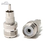 Ancable 2-Pack UHF Female SO-239 to RCA Male Connector Antenna Adapter for Collins Heathkit Kenwood Ham Radios