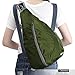 OutdoorMaster Packable Sling Bag - Small & Lightweight Foldable Crossbody Travel/Hiking Backpack for Men & Women - with Hidden Anti-Theft Pocket (Army Green)