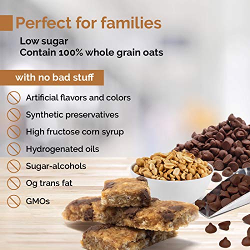 JUNKLESS Chewy Granola Bars, Peanut Butter Chocolate Chip, 24 bars (6 x