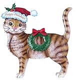 Collections Etc Seasonal Holiday Cat Garden Stake, Cat