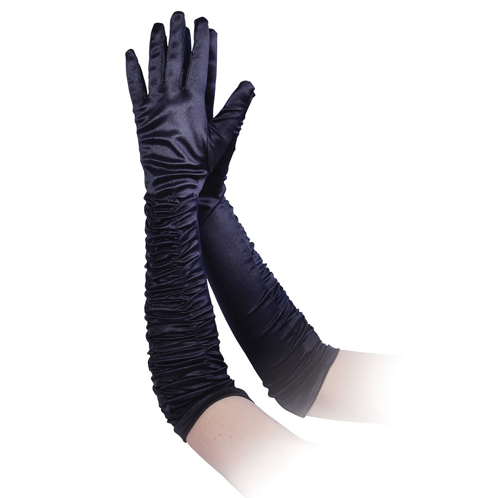 Bristol Novelty BA847 Gloves Black Satin Theatrical, Womens, One Size