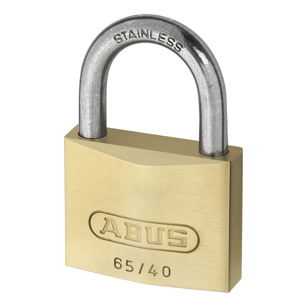 ABUS 65 Series Brass Open Stainless Steel Shackle Padlock - 50mm KA (6505) 65IB/50 Boxed
