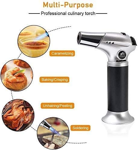 flintronic Blow Torch, Kitchen Torch, Refillable Butane Gas Torch Lighter with Safety Lock - Image 3