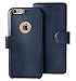 LUPA Legacy Compatible with iPhone 6S Plus Wallet case, for iPhone 6 Plus Wallet Case, Durable and Slim, Lightweight with Classic Design & Ultra-Strong Magnetic Closure, Faux Leather, Navy Blue