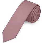 Jacob Alexander Men's Skinny Width 2" Solid Color Tie