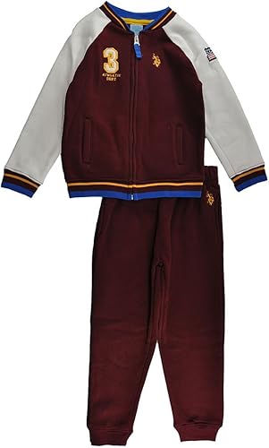 burgundy polo jogging suit