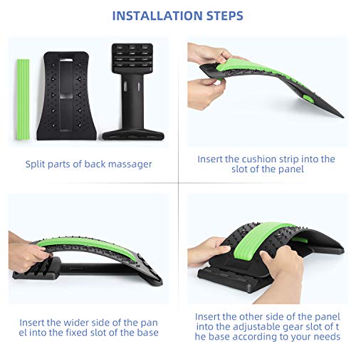 SODOLIFE-Rueckenstrecker-Muskelverspannungen-Fitness-Back-Stretcher-4-Stufen-Einstellbar-Rueckendehner-Rueckenmassage-Unterstuetzung-Geraet-zur-Haltungskorrektur-und-Rueckenschmerzlinderung