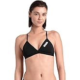 ARENA Women’s Team Solid Swim Top Tie Back Athletic Bikini Top Only Competitive Swimming Training Ladies Bathing Suit