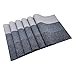 Familamb Placemats for Dining Table Set of 6 Woven Vinyl Washable Table Placemats Table Decoration Heat Insulation Stain Resistant Grey