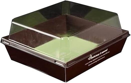 Black Temptation [café] Juego de 20 Cajas de Sandwich Desechables Caja de panes Bandejas de Hot Dogs con Tapas: Amazon.es: Hogar