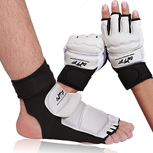 Adults Taekwondo Guard Gloves Feet Gear Boxing Sparring Protector Set S-XXL (S)