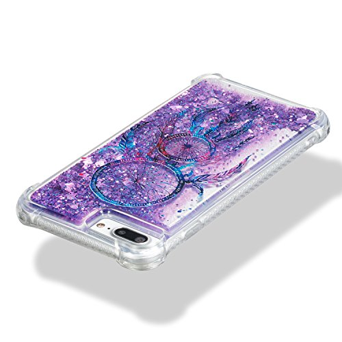image for Liquid TPU Case for iPhone 8 Plus,Shock-Absorbing Glitter Rubber Case 