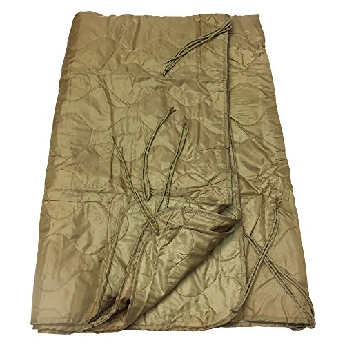 DBM IMPORTS 86" Tan G.I Style Poncho Liner Nylon Ripstop Sleeping Bag Blanket Sleeping Gear Hike Camping