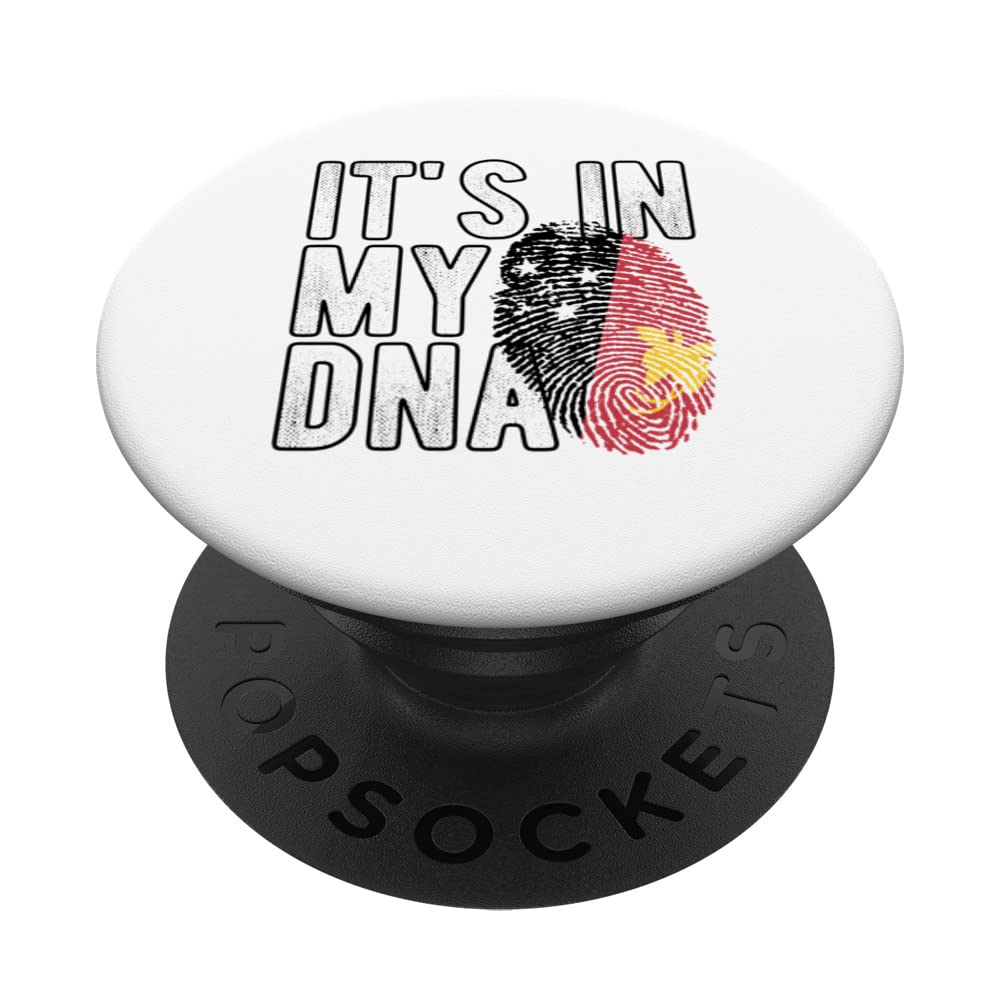 Funny it's in my DNA Papua New Guinea flag Fingerprint PopSockets Swappable PopGrip